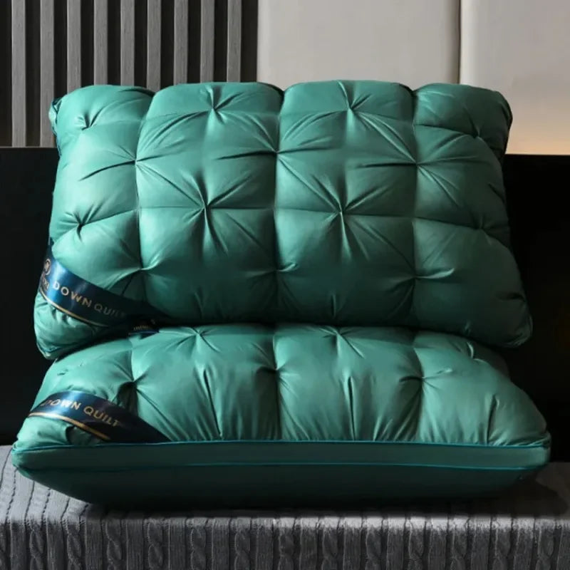 oreiller lit rectangulaire coton blanc motif relief moderne sommeil doux confort