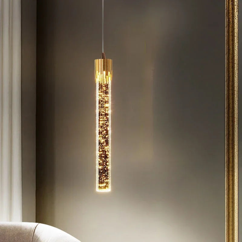 lampe suspendue moderne transparente dorées salon chambre 90 260V 2000 82000lm
