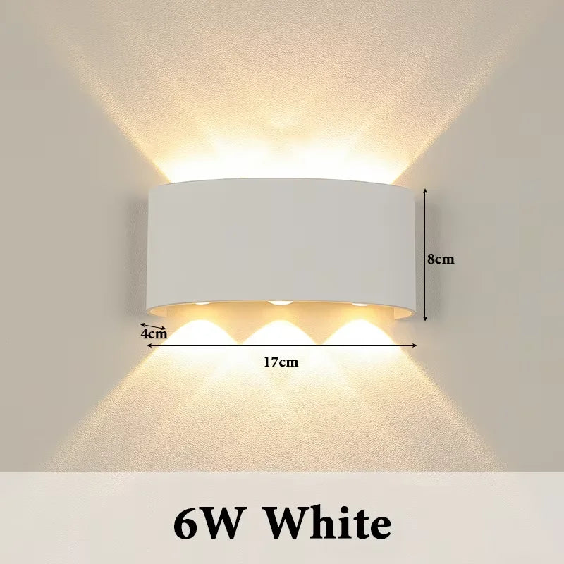 applique murale led contemporaine noire ip65 mur salon éclairage maison 3000k 85265v
