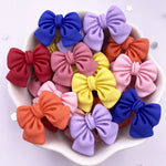 rubans forme noeud papillon résine colorée kawaii bleu rose orange rouge violet satiné 18mm
