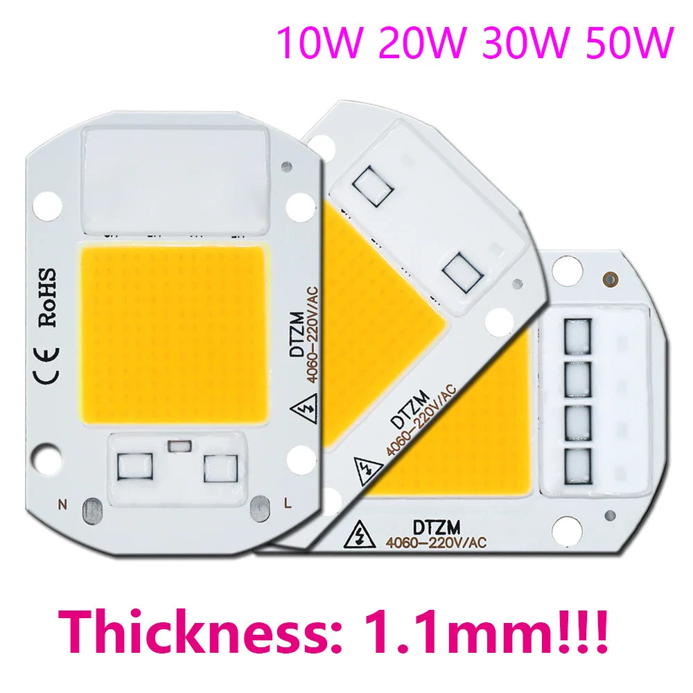 ampoule led cob 50w 2000 lumens blanc jaune moderne certification cqc rohs cem 120