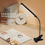lampe moderne pinces noir lisse protection yeux flux lumineux câble usb interrupteur