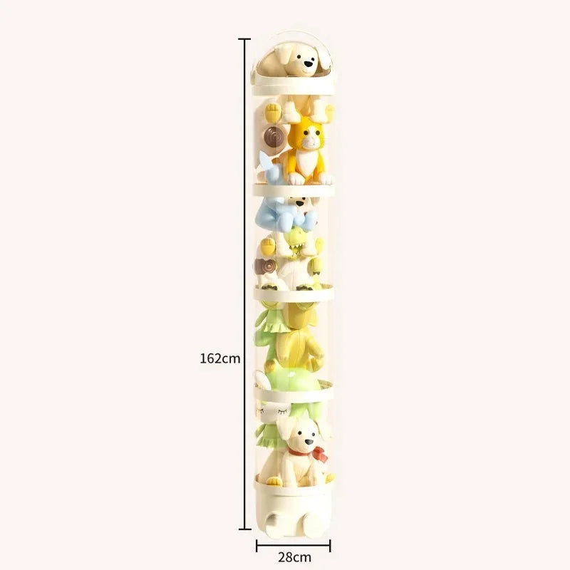 rangement jouets transparent boîte peluche réutilisable moderne enfant fixations adhésives guirlande lumineuse animaux