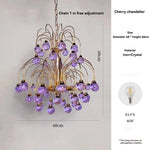 lustre moderne art déco doré violet marron sphères translucides salon chambre vintage