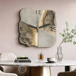 Horloge murale bleue en grès tridimensionnel pour décoration intérieure