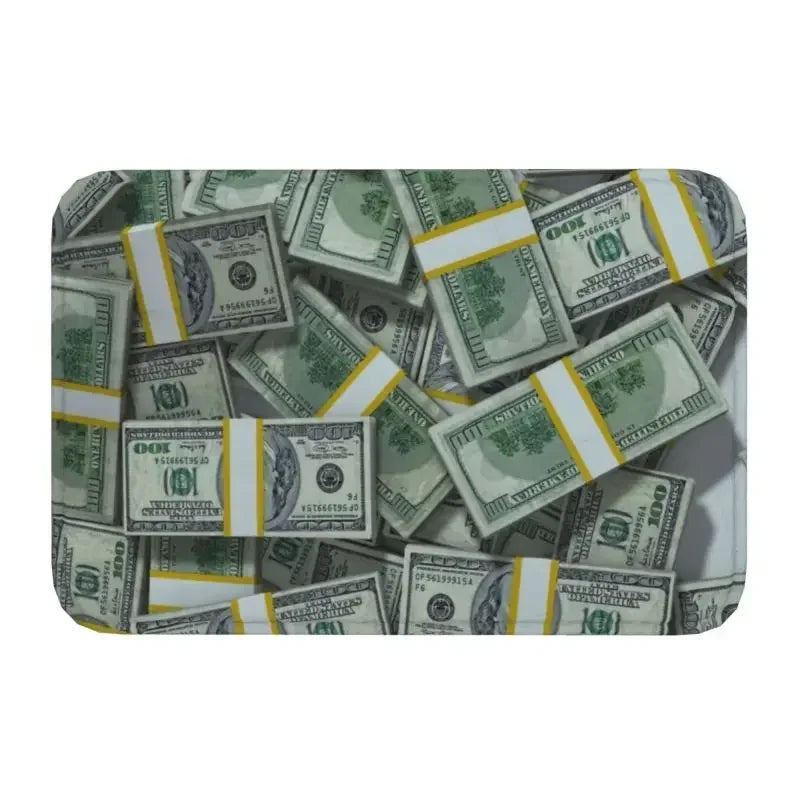 tapis vert moderne billets dollars antidérapant imperméable usage extérieur intérieur porte sol