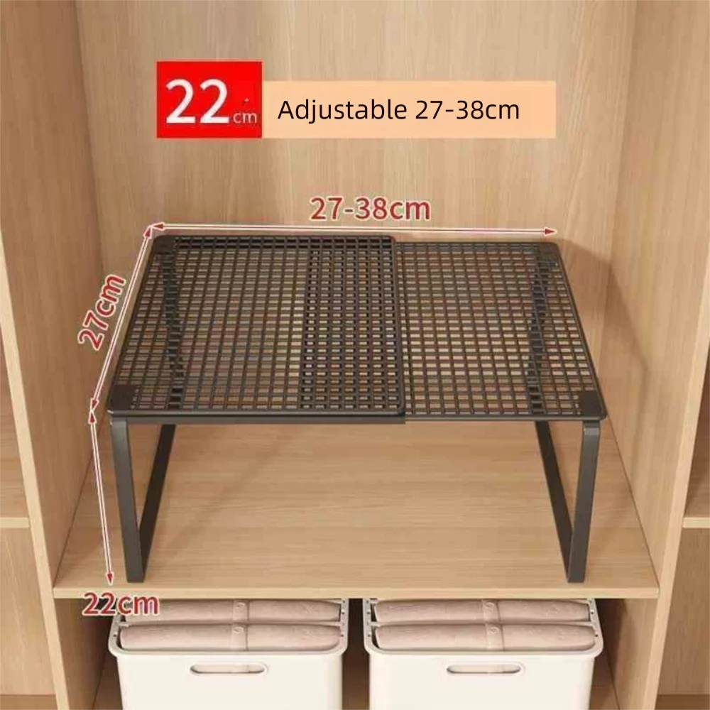 étagère rangement réglable métal noir blanc moderne vêtements salle bain chambre empilable ajustable