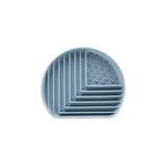 bol nourriture chien silicone vert bleu rose rayures horizontales grille perforation minimaliste