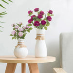 bouquet roses artificielles classiques blanc rouge violet intérieur mariage décoration anniversaire baby shower