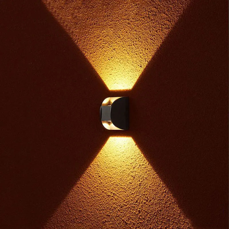 applique murale led noir contemporaine ip65 adhésive extérieure waterproof 2700 3500k