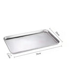 plateau rangement moderne acier inoxydable plat argenté lisse cuisine serveur