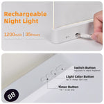 lampe lecture led plate blanc moderne réglable minuterie 18.5cm 15.4cm 35h autonomie