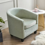 housse fauteuil club velours extensible canapé place salon coussin