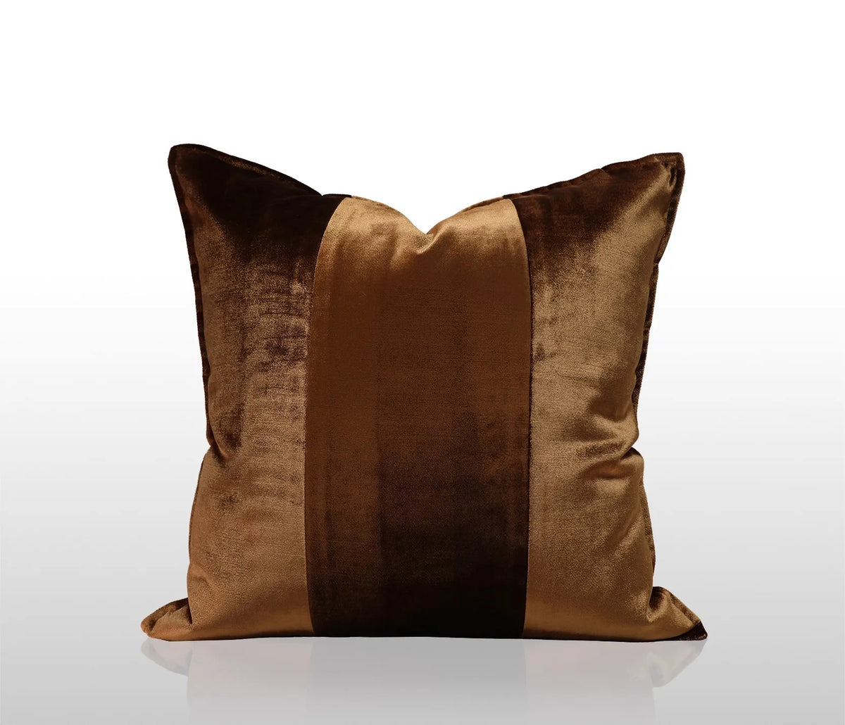 taies d'oreiller jacquard patchwork moderne rayées marron doré élégantes respectueuses environnement adhésives maison