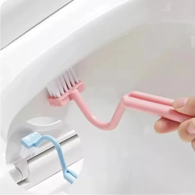brosse nettoyer wc rose bleu vert moderne pois blancs adhésif fixe poignée portable respectueux