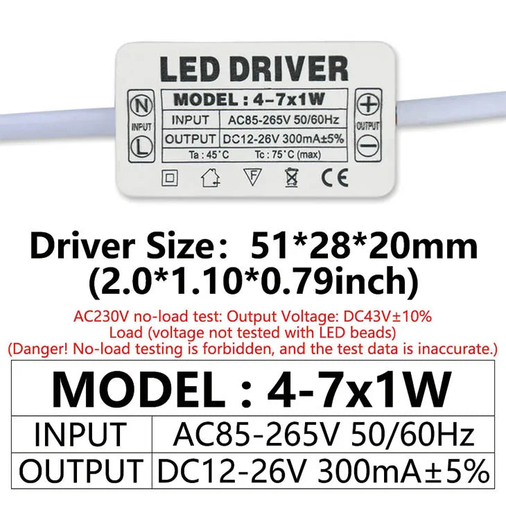 transformateur alimentation led 250ma 300ma 12v 24v 36v isolation stable électronique blanc connecteurs