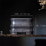 cache pot céramique noir grains classique glacé dimension 11x7.5cm decoration maison jardin fleur plante