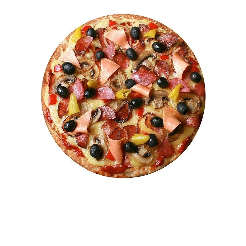tapis rond moderne pizza motifs floraux adhésif polypropylène maison chambreextérieur salon