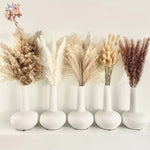 décoration boho bouquet pampas séchés beige crème anniversaire mariage table vase