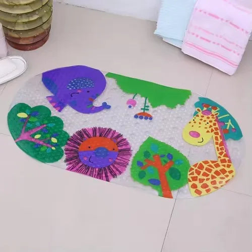 tapis bain antidérapant transparent poissons oiseaux motifs animaux moderne salle bain pvc bulles adhésif