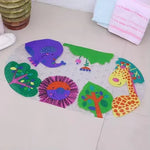 tapis bain antidérapant transparent poissons oiseaux motifs animaux moderne salle bain pvc bulles adhésif
