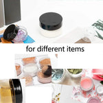 pots verre couvercles noirs conteneurs maquillage storage bottle minimaliste utilitaire
