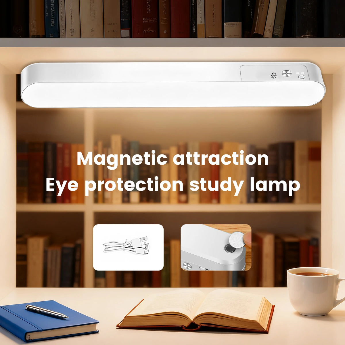 lampe blanc moderne adhésif usb 5v continu sans filtre flux lumineux adhésif 3m