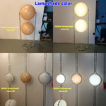 lampe sol moderne led blanc doré base solide sphérique minimaliste