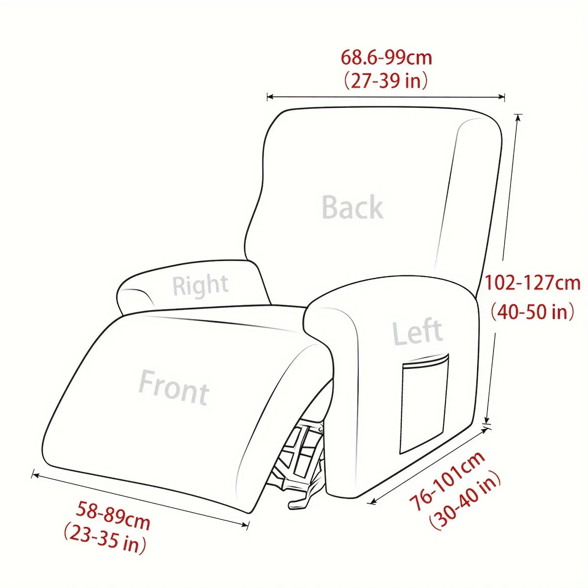 housses fauteuil beige gris bleu marine velours doux moderne confortable machine lavable anneaux fixations