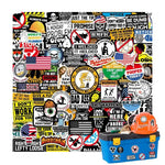 stickers adhésifs humour divers couleurs motifs casque sécurité adultes 150 pièces