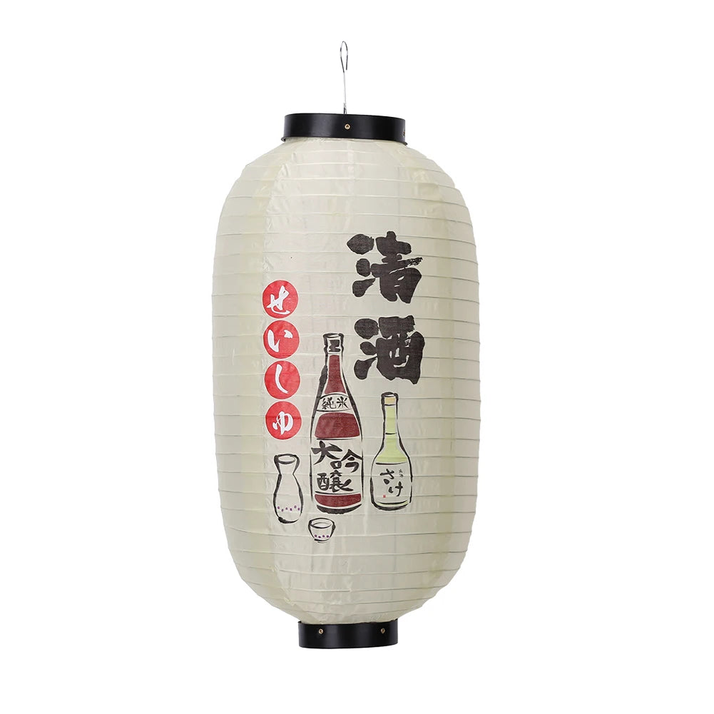 lanterne japonaise traditionnelle suspendue tissu blanc rouge décoration fête mariage intérieur extérieur