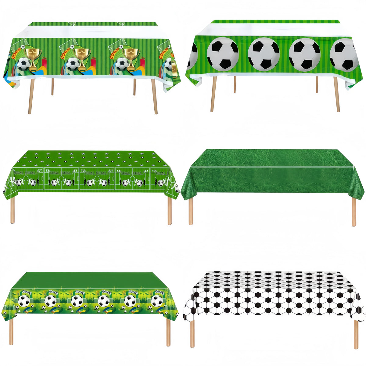nappes table football motifs ballons trophées buts vert blanc noire anniversaire fête enfantsDecorationNoelSaintValentinRetraiteFamille