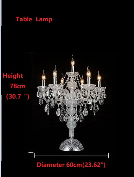 lampe poser sol cristal or argent brillante pendeloques classique baroque transparente