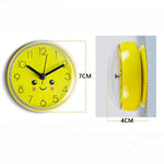 horloge murale decorative chiffres arabes personnages ours mouton verre transparent boite opaque enfantin adorable