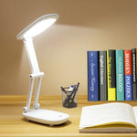 lampe moderne rechargeable led blanc mat pliable interrupteur tactile usb veilleuse protection yeux chambre