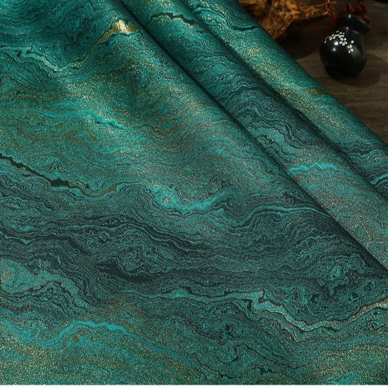 tissu brodé polyester marbré brillant moderne élégant vert marron bleu rouge gris