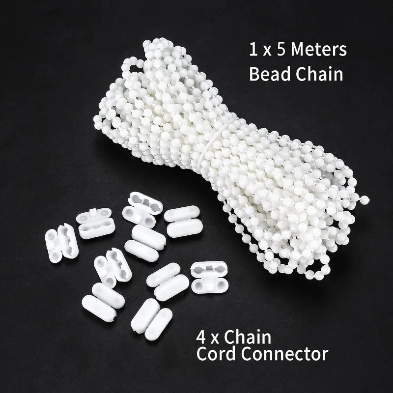 chaîne plastique blanc 5m clips réparation stores enrouleurs polonais accessoires