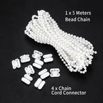 chaîne plastique blanc 5m clips réparation stores enrouleurs polonais accessoires