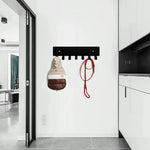 porte clés mural moderne noir plusieurs crochets fixations vissées accroche clés porte monnaie télécommandes
