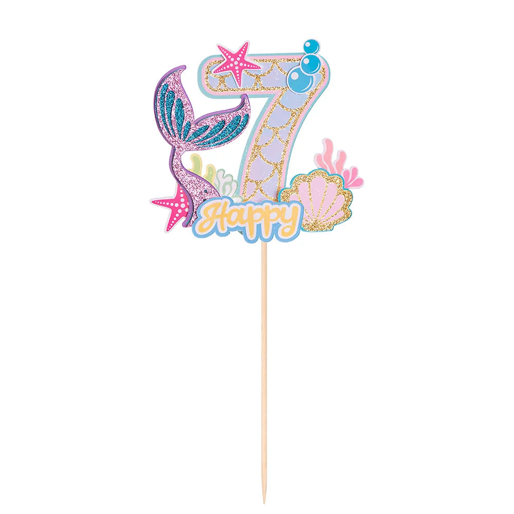 décoration gâteau poisson licorne étoile mer algues bulles coquillages thème sous marin fête anniversaire
