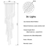 suspension lumineuse moderne cristal doré transparent gouttes verre led