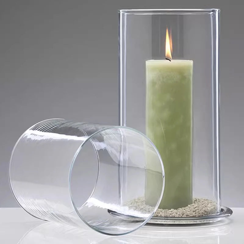 bougies blanches vertes support verre moderne abat jour beurre bouddha transparent couvercle vent