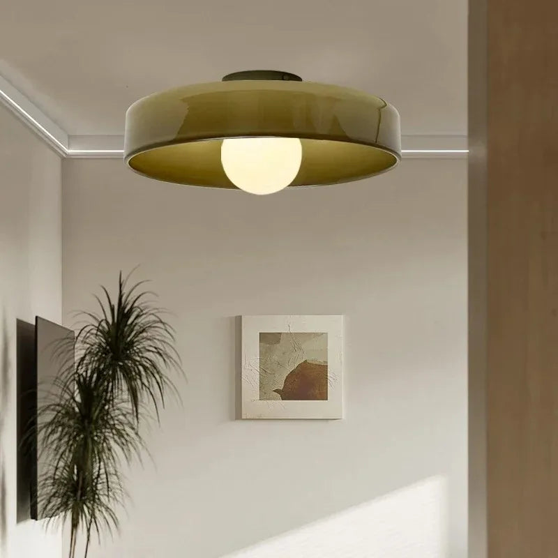 lampe led moderne vert jaune noir blanche adhésive rond lisse opaques chambre salon