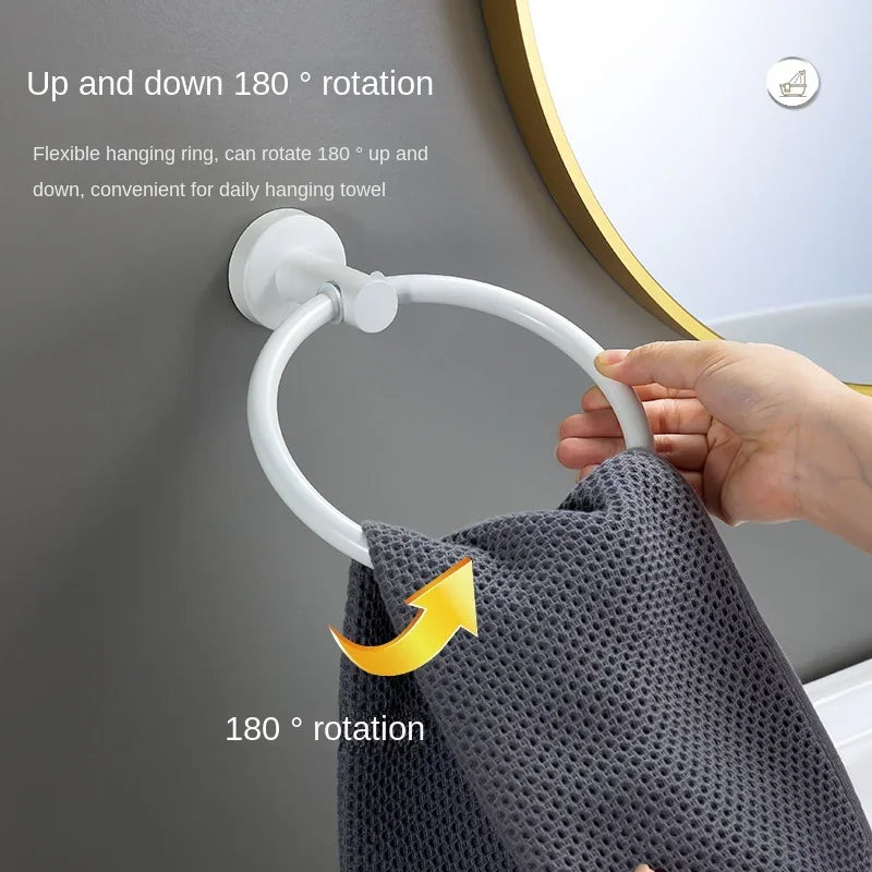 accessoires salle bain blanc moderne adhésif serviette papier toilette gant toilette inoxydable brossé