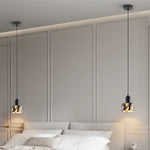 lampe suspendue marbre noir blanc moderne salon chambre gris ledflux2492000voltage90260