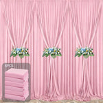 rideau fond scène blanc rose rouge moderne panneaux poignées 5ft 10ft opaques