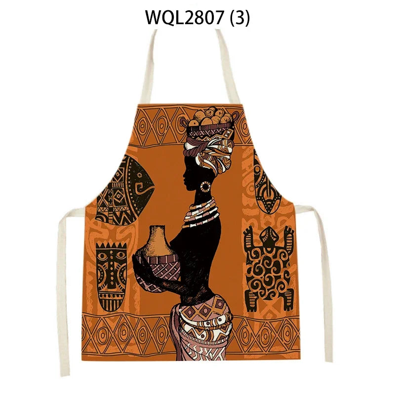 tablier cuisine coton motif ethnique floral adulte enfant ruban serrage