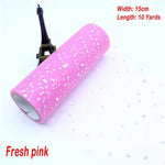 tulle paillettes bleu rose vert violet noir blanc 15cm 10yards polyester décoratif mariage anniversaire