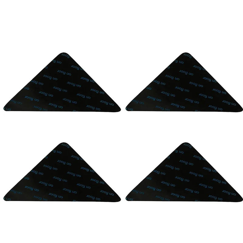 anti dérapants tapis motif géométrique moderne adhésif double face réutilisables 12 pièces noir gris