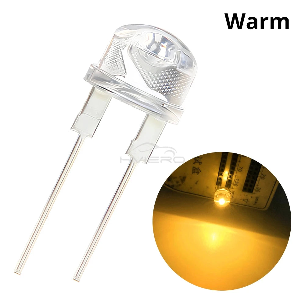 Diodes led 8mm bleu vert rouge blanc jaune ultra lumineuses lots grandes quantités